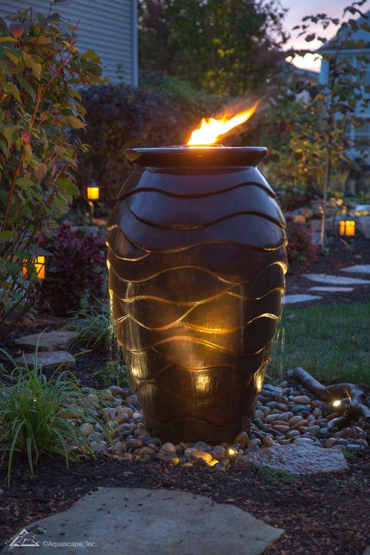 Scalloped Urn with fire add on